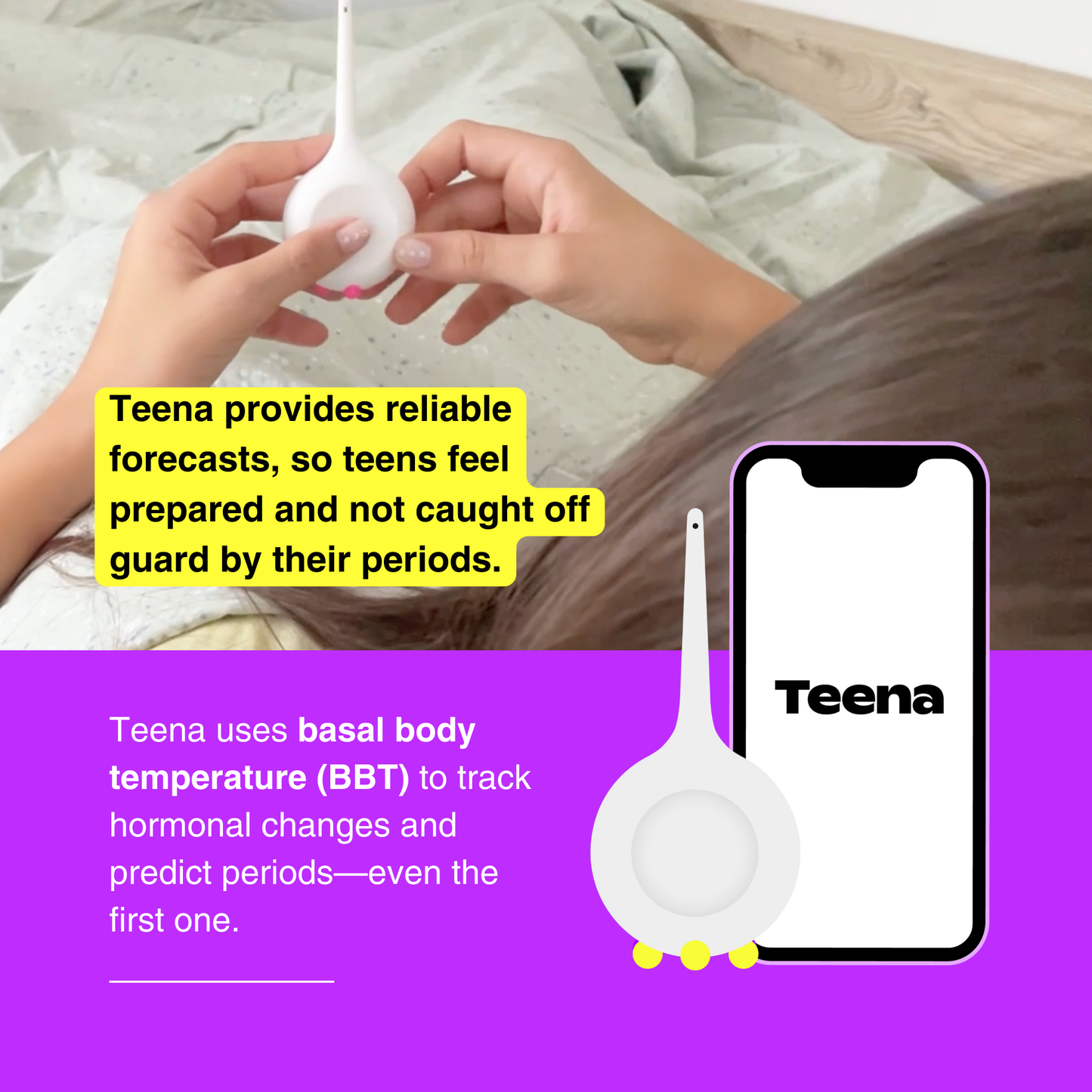 Teena - Cycle tracking device made for teens
